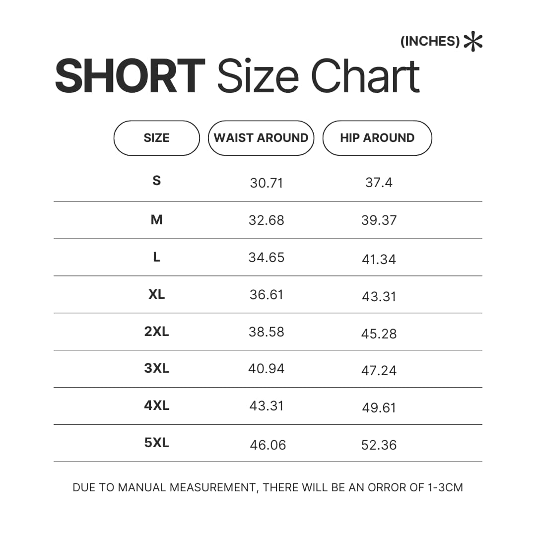 Short Size Chart 1 - Lorna Shore Store