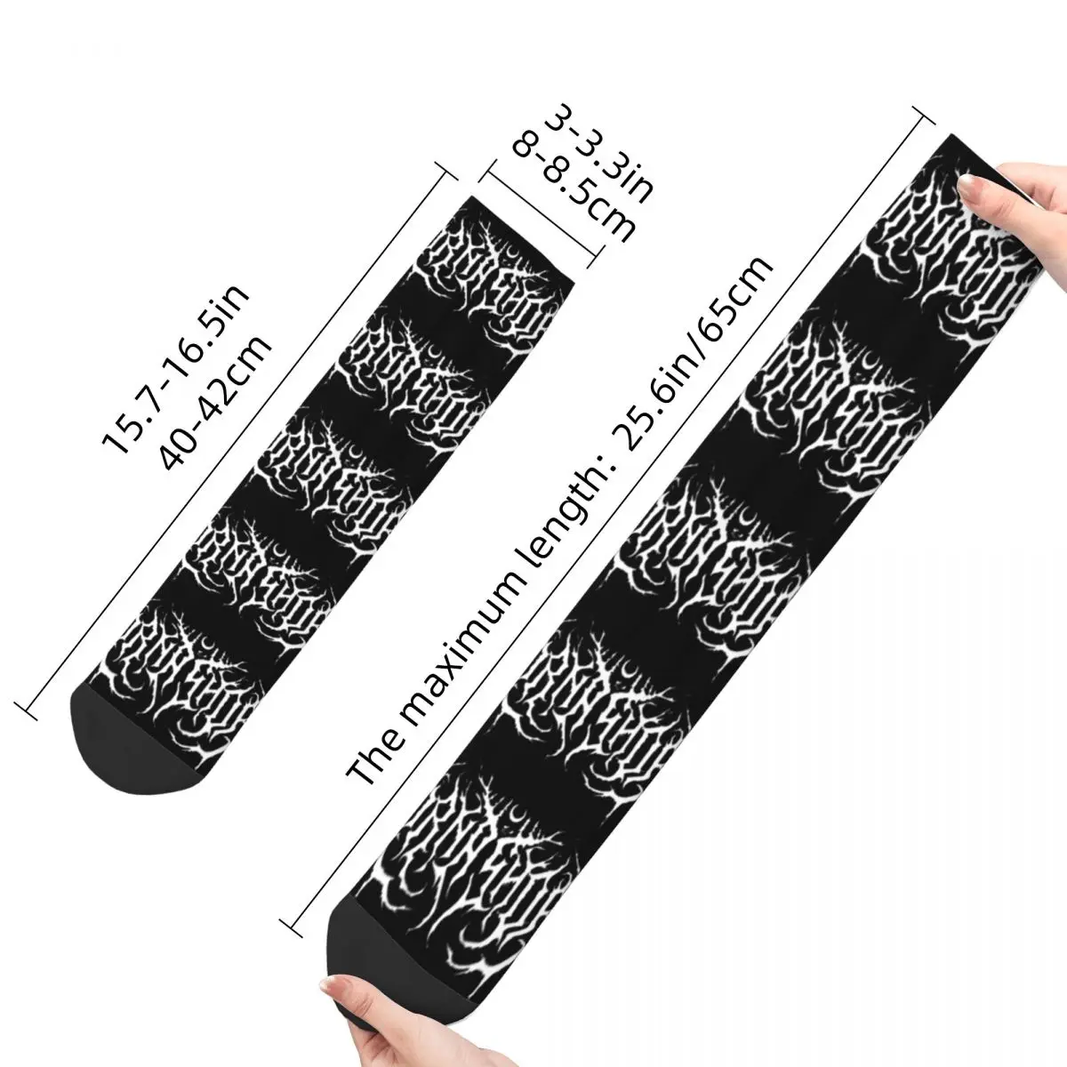 Retro Women Men Lorna Shore Logo Design Socks Heavy Metal Punk Merch Middle Tube Socks Cotton 5 - Lorna Shore Store