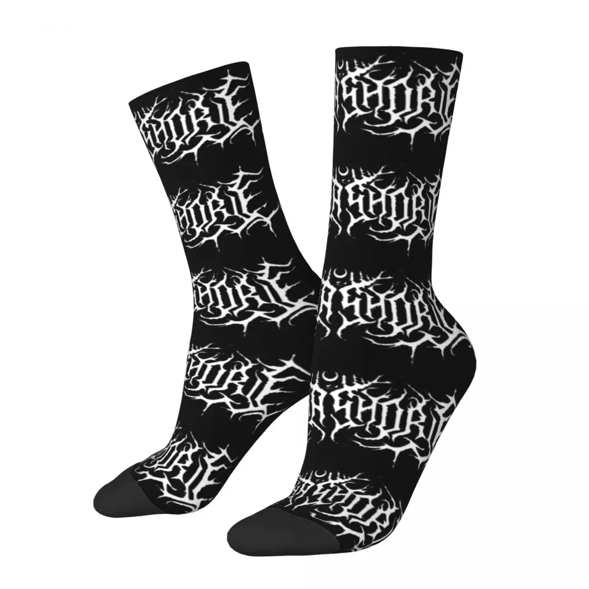 Retro Women Men Lorna Shore Logo Design Socks Heavy Metal Punk Merch Middle Tube Socks Cotton - Lorna Shore Store